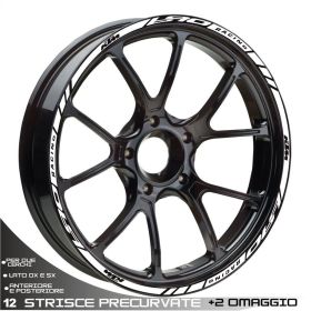 RIM WHEEL STICKERS DECALS SPORT LINE WHITE FOR KTM 690 SMC SM DUKE