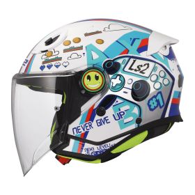 Casque jet enfant LS2 OF622 FUNNY II NEXT level blanc