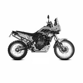 MIVV Dakar Dunkelgrau Slip-on Auspuff genehmigt aus Edelstahl für YAMAHA Tenere 700