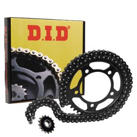 Kit trasmissione DID catena VMX2 aperta nero 114 maglie 530 corona 39 pignone silenziato 18