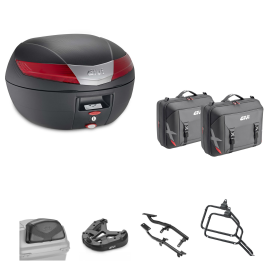 Kit GIVI bauletto V40 borsa X-LINE nero rosso 40/33L per HONDA