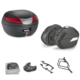 Kit GIVI bauletto V40 borsa WL900B nero rosso 40/25L per ROYAL ENFIELD HIMALAYAN