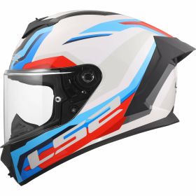 Integralhelm LS2 FF820 RAPID III HYPER weiss blau rot