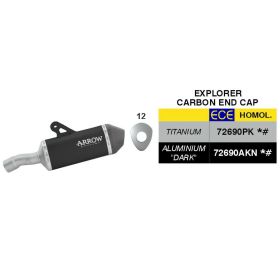 ARROW Slip-On Auspuff genehmigt Explorer schwarze Aluminium für BMW R 12 G/S