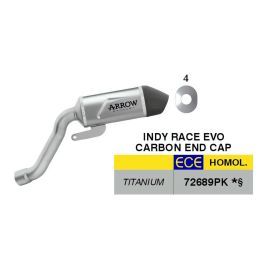 ARROW genehmigte Slip-On Auspuff Indy Race EVO Titan Carbon Kappe für BMW R 12 G/S