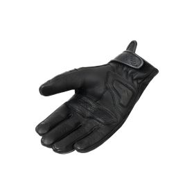REBELHORN THUG II Black Leather Men's Motorcycle Gloves