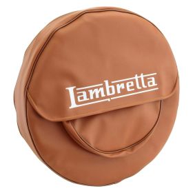 Copriruota di scorta PREMIUM QUALITAT ecopelle marrone RAL 8004 pneumatico 3.50-10