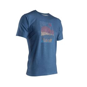 Maglietta maniche corte LEATT Core Denim 2024 blu vestibilità regolare