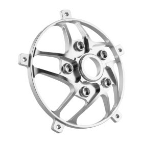 Adattatore mozzo anteriore STAGE6 argento in alluminio CNC con dado