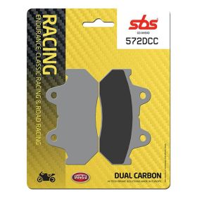 Coppia pastiglie freno SBS mescola carbonio 572DCC Racing per HONDA