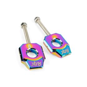 STR8 Neochrom-Kettenversteller-Paar DERBI 15mm
