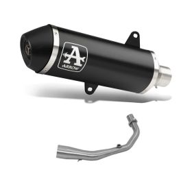 ARROW Urban Slip-On Exhaust Dark Aluminum Collector for Piaggio Vespa Primavera 125/150