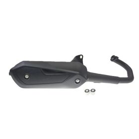 SILENT PRO BLACK Exhaust Approved for Piaggio Air and Liquid Engines Black