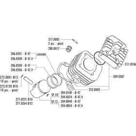POLINI Racing Thermal Group 39.2 Cast Iron Cylinder