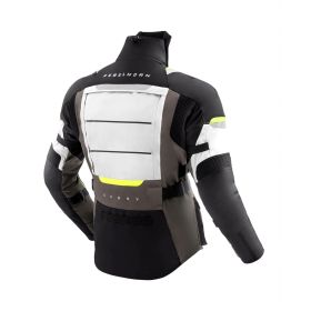 REBELHORN CUBBY V Men's Motorcycle Jacket Black/Gray/Fluorescent Yellow