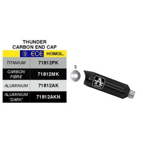 Marmitta Slip-On ARROW Thunder carbonio fondello carby e collettore Yamaha mt-09 2013-2020