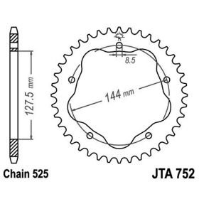 JT JTA752.41 Motorcycle rear sprocket