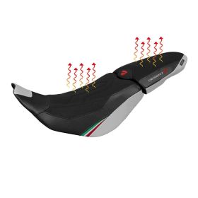 Seat cover Heating comfort 1WH with logo for DUCATI desert-x sella standard