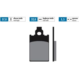 POLINI ORIGINAL Brake Pad Pair 57x32x5.5 mm