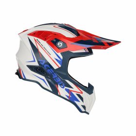 Casco cross ACERBIS Airstrike-X bianco/blu/rosso