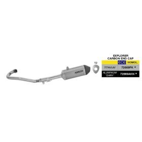 Marmitta completa ARROW omologata Explorer titanio per Husqvarna 701 Enduro/Supermoto