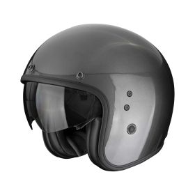 Casco jet cafe racer Scorpion EXO BELFAST EVO Solid nero metallizzato
