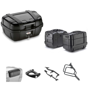 GIVI TREKKER Top Case Kit Black 52/46L for SUZUKI DL V STROM