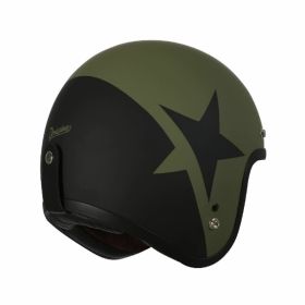 Casco Jet ORIGINE PRIMO STAR verde militare/nero opaco