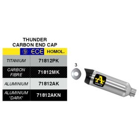 ARROW Thunder Slip-On Auspuff Titan mit Kohlefaser-Endkappe Sammler für Yamaha Tracer 900
