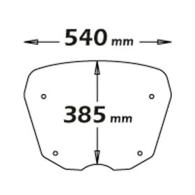 Pare-brise transparent ISOTTA 385x540mm pour HONDA