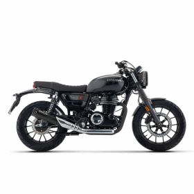 ARROW Slip-On Auspuff Rebel genehmigt schwarz Stahl mit schwarzem Endkappen Honda GB 350 S