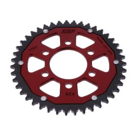 Corona ZF 43 denti passo 428 rossa nera dual ZFD-15098-43-RED