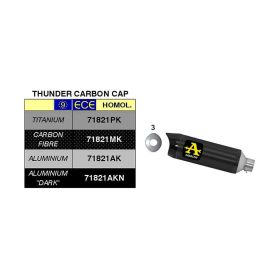 ARROW Thunder Dunkel Aluminium Slip-On Rennsportauspuff und Sammler für Honda CBR 650 F