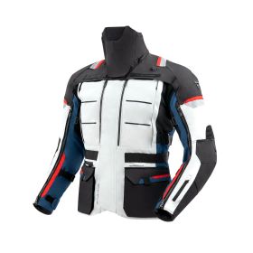 REBELHORN CUBBY V Men's Motorcycle Jacket Blue/Gray/Red