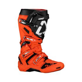 Stivali moto LEATT Moto 5.5 FlexLock arancio nero chiusura SideLock