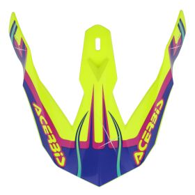 Frontino casco giallo/viola ACERBIS per casco LINEAR