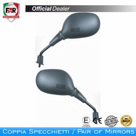 Coppia specchietti manubrio omologati FAR 0504/0505 neri