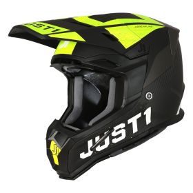 CASQUE TOUT TERRAIN JUST1 J22 ADRENALINE CARBON FLUO JAUNE