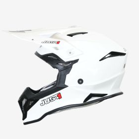 Casco Motocross JUST1 J39 SOLID bianco lucido