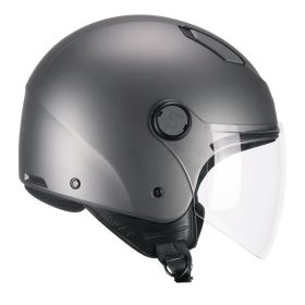 Demi Jet Helmet SKA-P 1LHA LUKE Mono Anthracite Satin Glossy