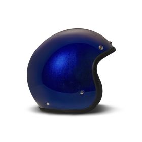 Casco Jet Cafe Racer DMD RETRO Blu Scuro Lucido