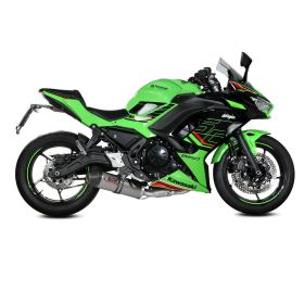 Vollständiger genehmigter MIVV-Auspuff OVAL Titan Kohlefaser-Endkappe KAWASAKI NINJA 650