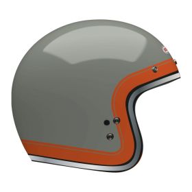 BELL Custom 500 Crate Cafe racer jet helmet grey orange