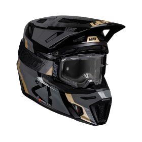 LEATT Moto 8.5 Composite Motocross helmet black grey bronze with 5.5 goggles
