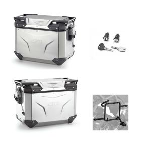 Kit valigie laterali GIVI TREKKER OUBTBACK EVO alluminio 48L per MOTO MORINI X-CAPE