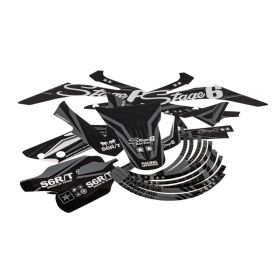 Kit grafiche deco Stage6 nero per Honda Hm 50