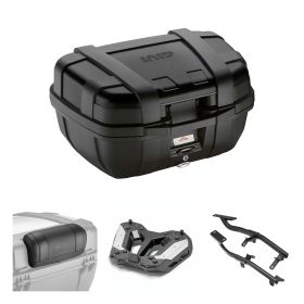 GIVI TREKKER LITE schwarz 52L Topcase-Kit für ZONTES 703F ADVENTURE