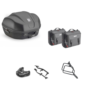 Kit GIVI bauletto WL901B borsa X-LINE nero 34/33L per SUZUKI DL V STROM