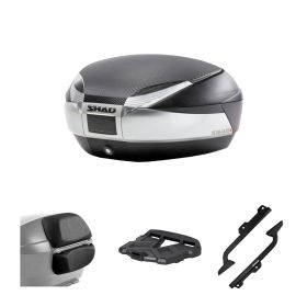 SHAD SH48 Topcase-Kit titan Carbonbezug für ROYAL ENFIELD Guerrilla 450