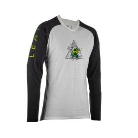 LEATT Gravity 2.0 Langarm MTB-Shirt Zombie Weiß TENCEL Stretch